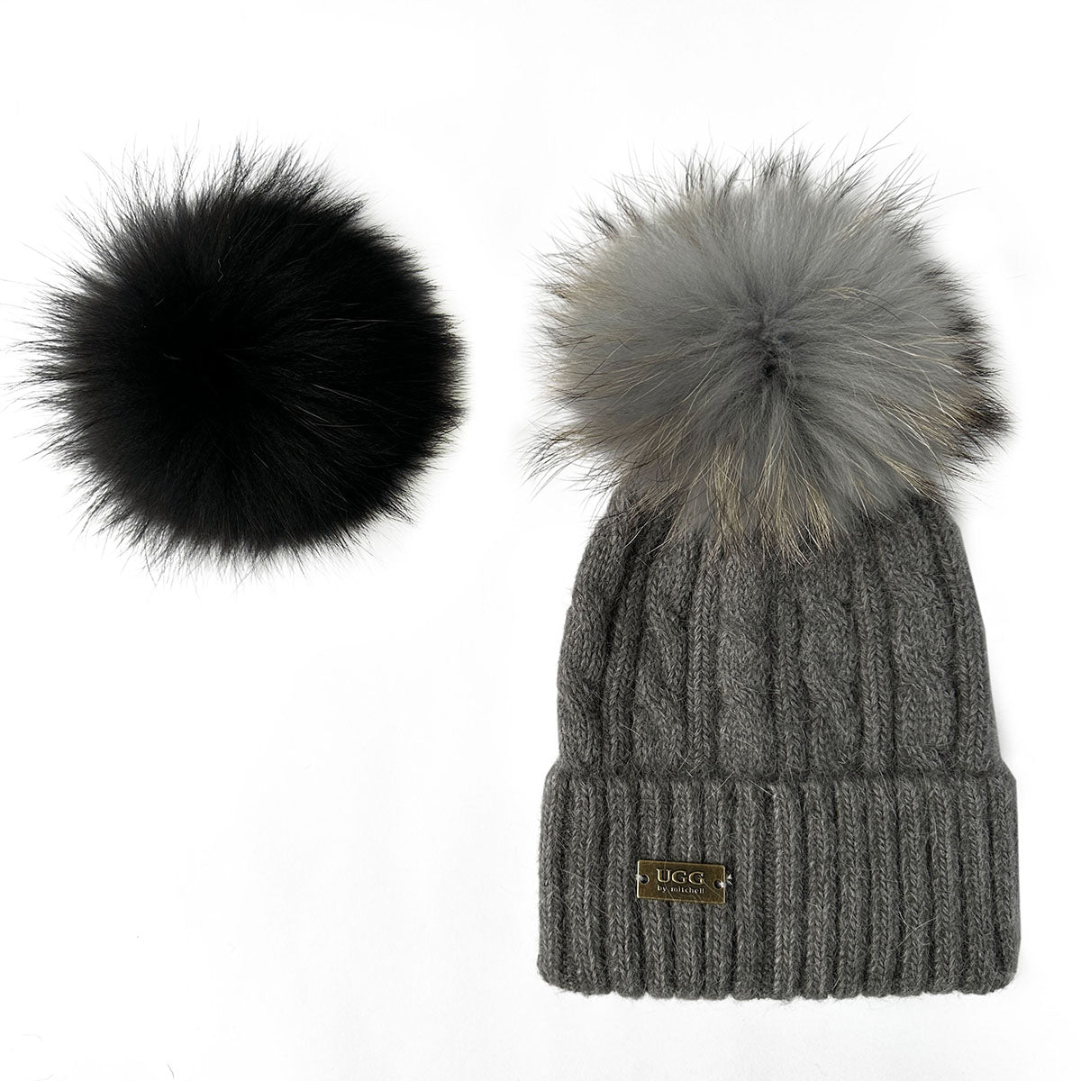 Mitchell-Y Pom Pom UGG Beanies 2P - UGG Specialist Australia