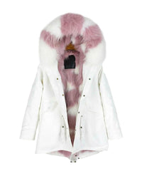 Parka Jacket White & Pink - Women - UGG Specialist Australia